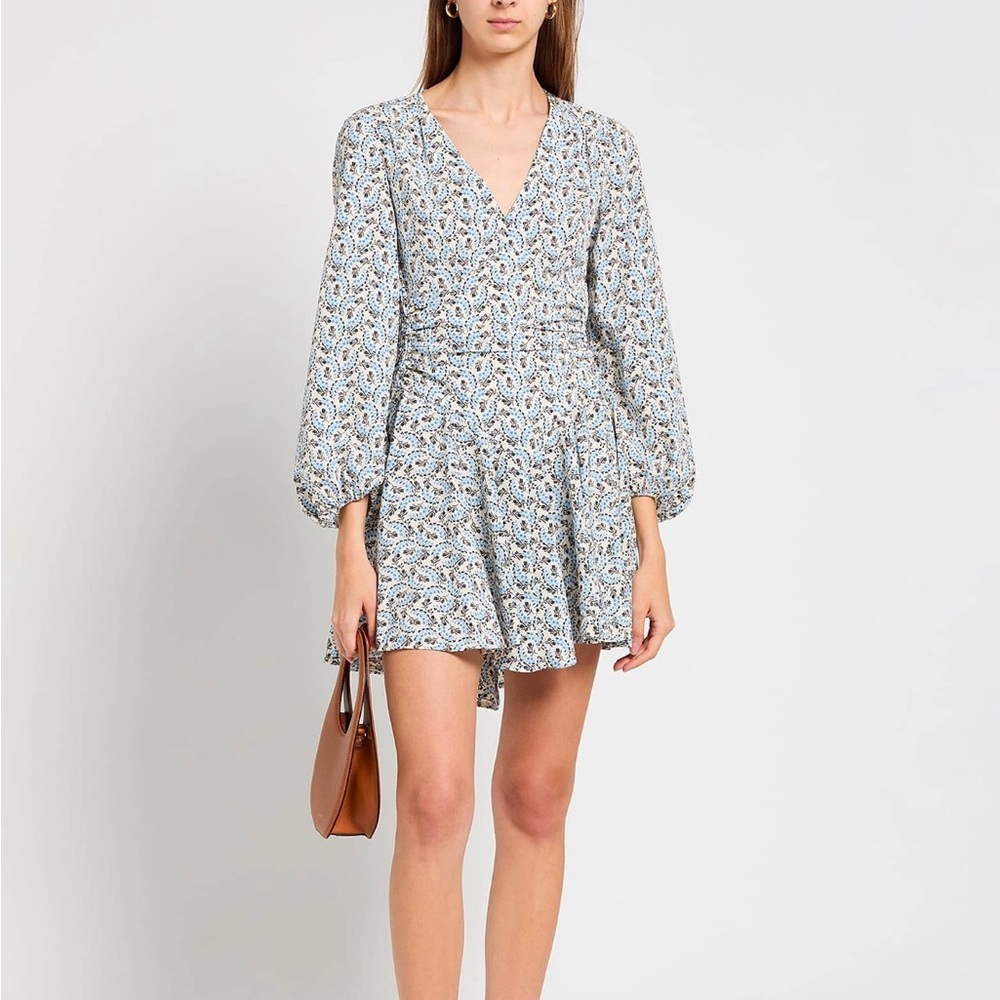 Maje Ripetila Lily-Of-The-Valley-Print Mini Dress